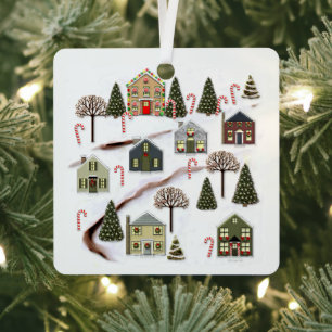 Personalisiertes Weihnachtsgeschenk Ornament Aus Metall