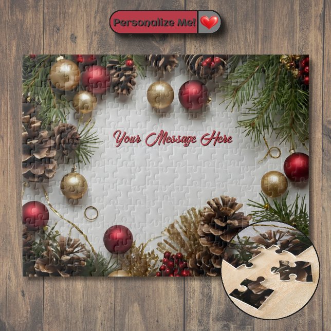 Personalisiertes Weihnachtsgeschenk Puzzle (Customizable Christmas Themed Jigsaw Puzzle)