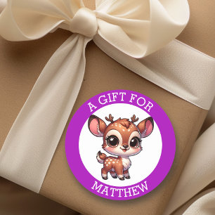 Personalisiertes Weihnachtsgeschenk Runder Aufkleber