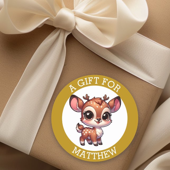 Personalisiertes Weihnachtsgeschenk Runder Aufkleber (Von Creator hochgeladen)