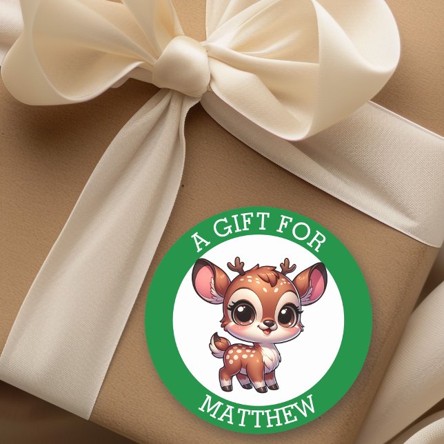 Personalisiertes Weihnachtsgeschenk Runder Aufkleber (Von Creator hochgeladen)