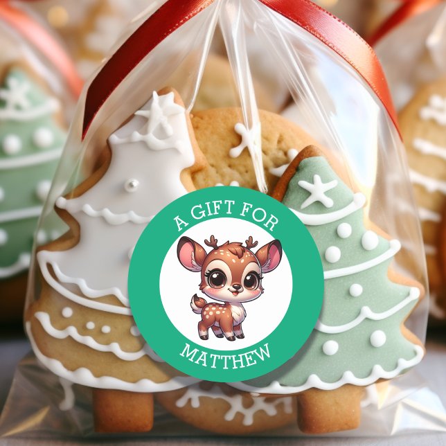 Personalisiertes Weihnachtsgeschenk Runder Aufkleber (Von Creator hochgeladen)