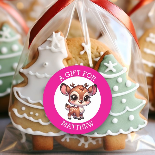 Personalisiertes Weihnachtsgeschenk Runder Aufkleber (Von Creator hochgeladen)