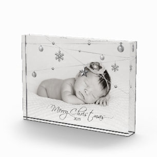 Personalisiertes Weihnachtsgeschenk und Kalligrafi Fotoblock