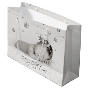 Personalisiertes Weihnachtsgeschenk und Kalligrafi Große Geschenktüte