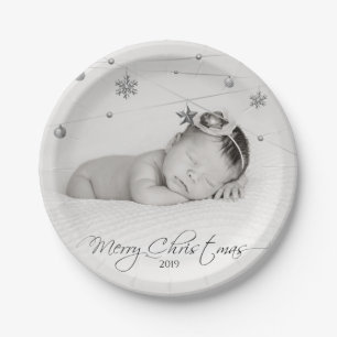 Personalisiertes Weihnachtsgeschenk und Kalligrafi Pappteller