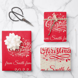 Personalisiertes Weihnachtsgeschenkpapier Geschenkpapier Set
