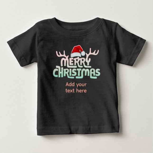 Personalisiertes Weihnachtskinderhemd Tee Shirt (Vorderseite)