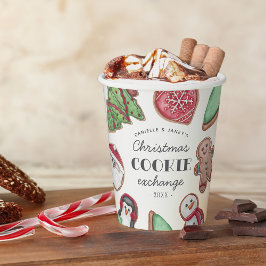 Personalisiertes Weihnachtskochtausch-Party Pappbecher