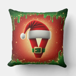Personalisiertes Weihnachtsmonogramm V mit Santa-H Kissen