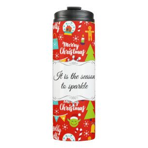 Personalisiertes Weihnachtsmuster Thermosbecher