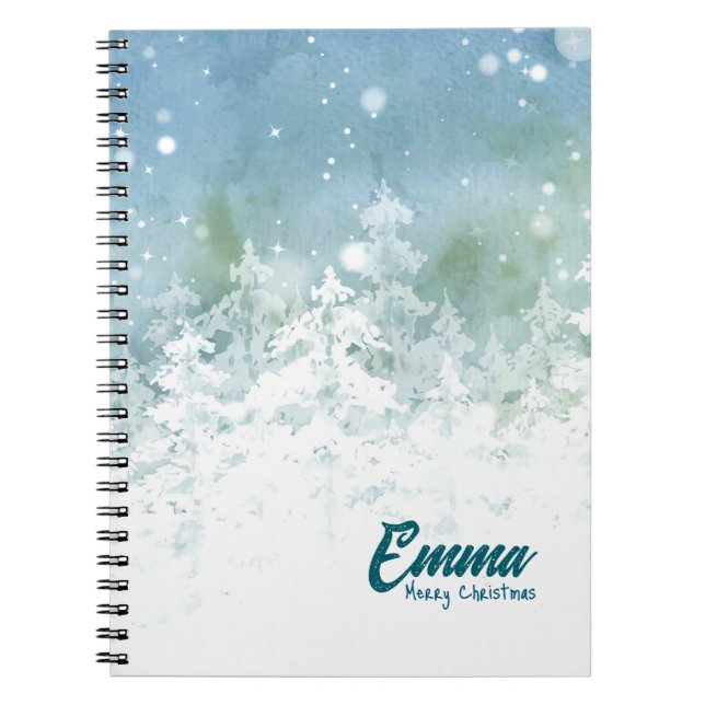 Personalisiertes Weihnachtsnotizbuch - Emma Notizblock (Vorderseite)