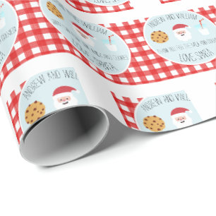 Personalisiertes Weihnachtspapier für Santa-Milch Geschenkpapier