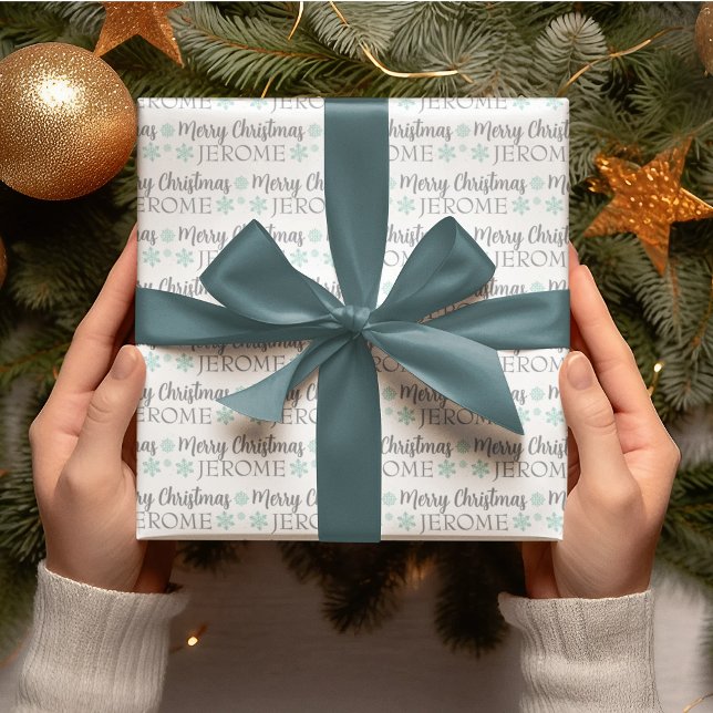 Personalisiertes Weihnachtspapier Geschenkpapier (Celebrate someone special this holiday with this personalized wrapping paper! )
