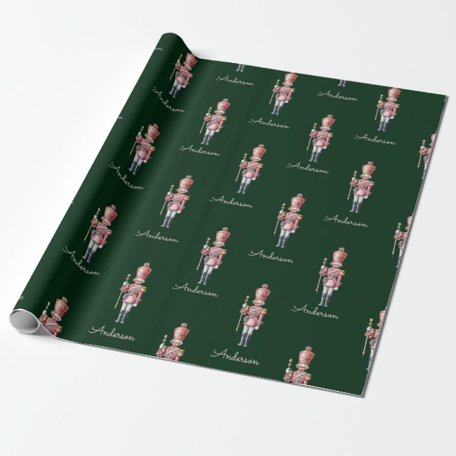 Personalisiertes Weihnachtspapier Nussknacker  Geschenkpapier (Ungerollt)