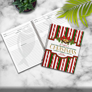 Personalisiertes Weihnachtsrezept Notizbuch