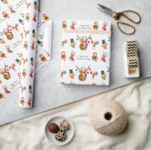 Personalisiertes Weihnachtswackelpapier Geschenkpapier