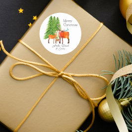 Personalisiertes Weihnachtswunder Runder Aufkleber