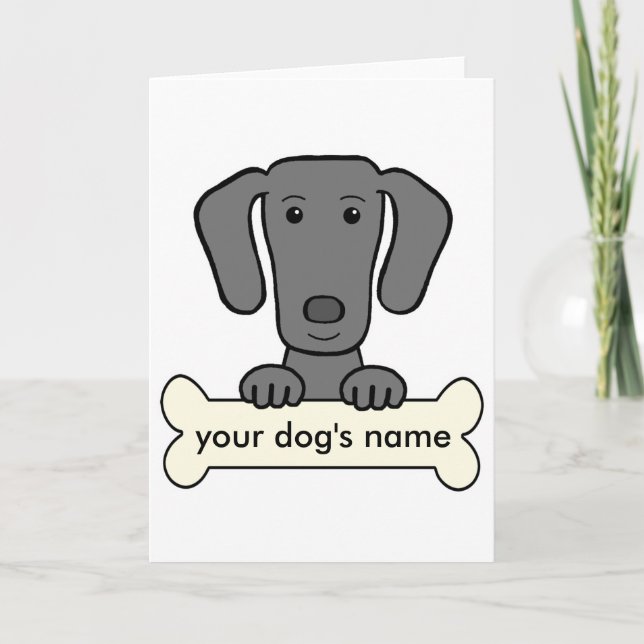 Personalisiertes Weimaraner Karte (Vorderseite)