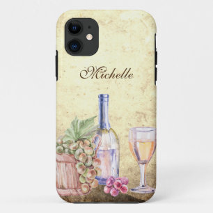 Personalisiertes Weingut Weinglas Weinberg Trauben Case-Mate iPhone Hülle