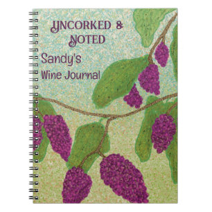 Personalisiertes Weinnotizbuch Uncorked & Noted Notizblock