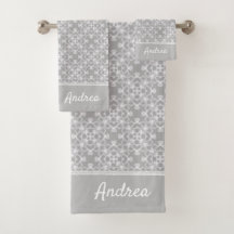 Personalisiertes weiß-graues Muster