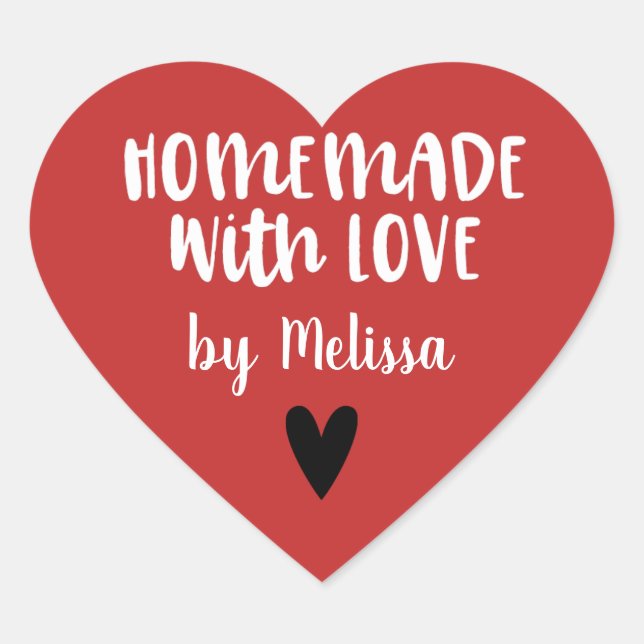 Personalisiertes weißes Haus mit Liebe Herz-Aufkleber (Vorderseite)