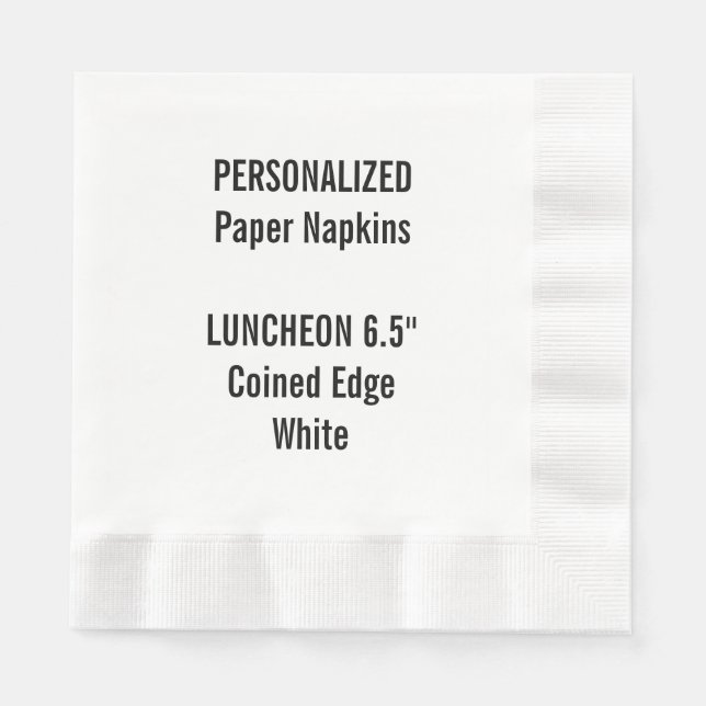 Personalisiertes weißes LUNCHEON Paper Napkin Serviette (Vorderseite)