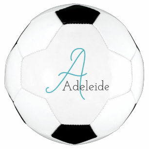 Personalisiertes weißes Monogramm Fußball
