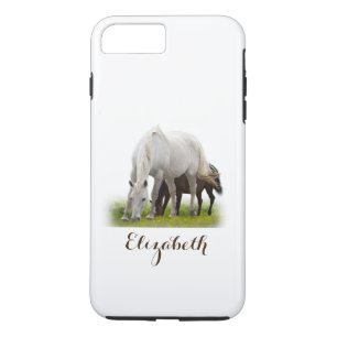 Personalisiertes Weißes Pferd mit Pony Case-Mate iPhone Hülle