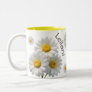 Personalisiertes, weißes und gelbes Tageslicht Zweifarbige Tasse