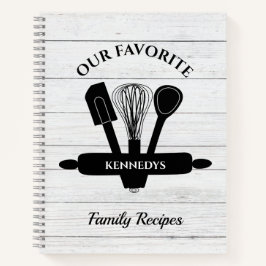 Personalisiertes Weißholz-Kochbuch Notizbuch