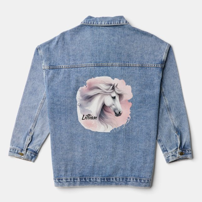 Personalisiertes Weißhorn Denim Jacket Jeansjacke (Rückseite)