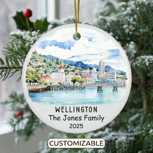 Personalisiertes Wellington-Ornament, Neuseeland Keramik Ornament
