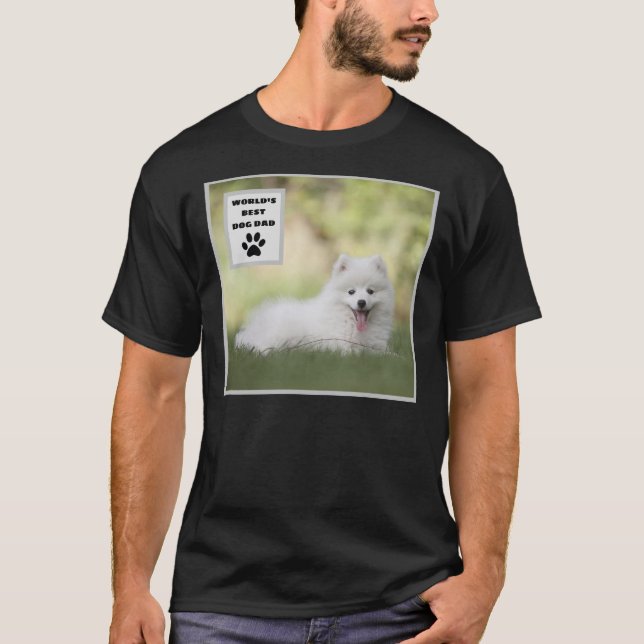 Personalisiertes, weltweit bester Hund-Vater-Custo T-Shirt (Vorderseite)