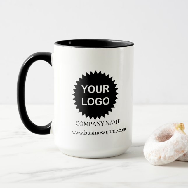 Personalisiertes Werbelogo für Unternehmen Tasse (Mit Donut)