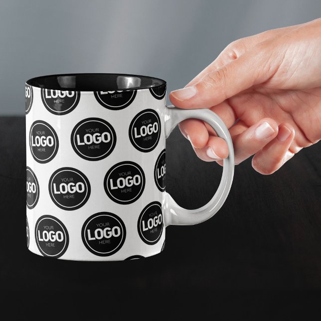 Personalisiertes Werbelogo für Unternehmen Zweifarbige Tasse (Von Creator hochgeladen)
