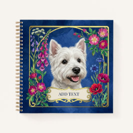 Personalisiertes West Highland Dog blaues Notizbuc Notizbuch