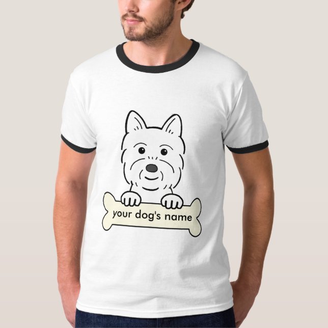Personalisiertes Westie T-Shirt (Vorderseite)
