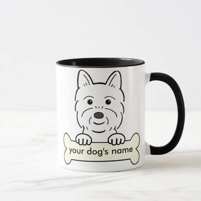Personalisiertes Westie Tasse (Rechts)