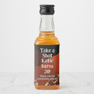 Personalisiertes Whiskey-Flaschenetikett – Geburts Alkoholflaschenetikett