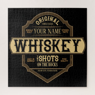 Personalisiertes Whiskey on the Rocks Spirituosene Puzzle