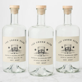 Personalisiertes Whiskey-Wochenende-Junggesellenab Alkoholflaschenetikett