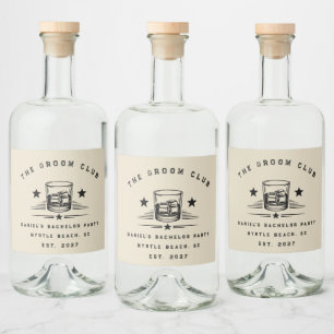 Personalisiertes Whiskey-Wochenende-Junggesellenab Alkoholflaschenetikett