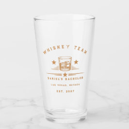 Personalisiertes Whiskey-Wochenende-Junggesellenab Glas
