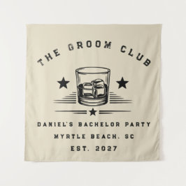 Personalisiertes Whiskey-Wochenende-Junggesellenab Wandteppich
