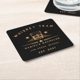 Personalisiertes Whisky-Themen-Wochenende-Junggese Rechteckiger Pappuntersetzer