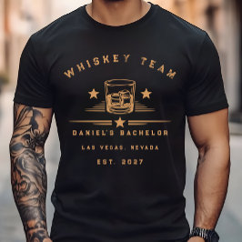 Personalisiertes Whisky-Themen-Wochenende-Junggese T-Shirt