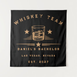 Personalisiertes Whisky-Themen-Wochenende-Junggese Wandteppich