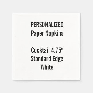 Personalisiertes White Cocktail Paper Napkins Serviette